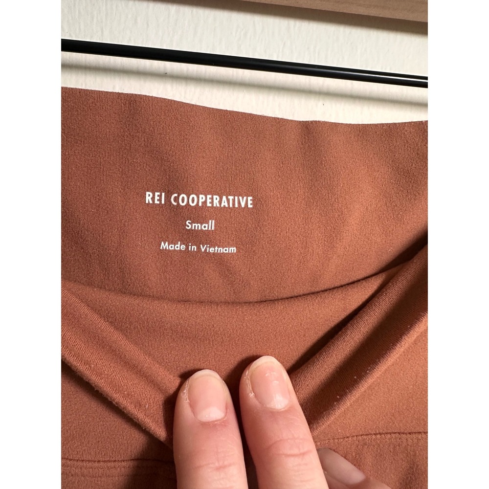 REI Co Op Women's Small High Waisted Pocket Leggings Rust Orange - Picture 2 of 4